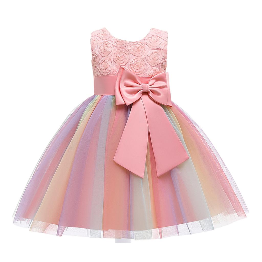 Girls' Tulle Puff Dress - Princess Ball Gown