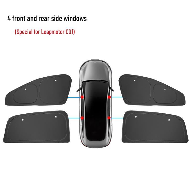 Leapmotor C01/C11 Window Sunshade: Privacy, Lightproof, Heat Insulation, Anti-Peeping Protection