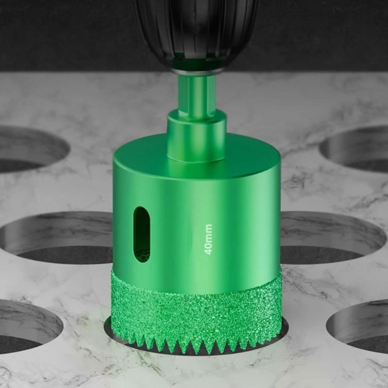 Multipurpose Tile Drill Bit Serrated Edges Serrated Dry Drilling Hole Opener Effortlessly Drilling into Ceramic Glass