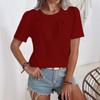 Casual Womens T Shirt With Pleated Design And Polyester Fabric For Daily Wear