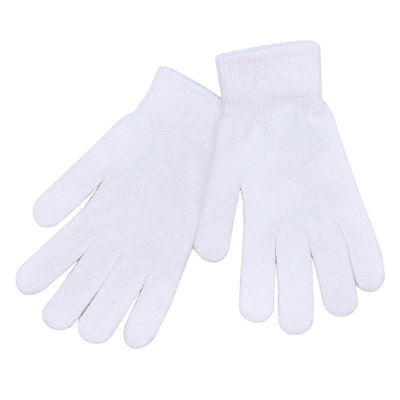 Women Full Finger Gloves Knitted Solid Autumn Winter Hand Keep Warm Thicken Lining Skiing Short Wrist Female Mittens белый