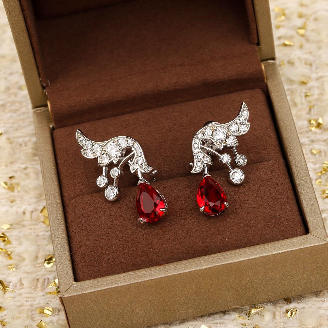 

Последние Горячие Брендовые Винтажные Серьги для Женщин Роскошные Ювелирные Изделия Модные Серьги-Капли Чистое Серебро 925 Женские Вечерние Серьги-Пуссеты