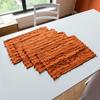 Pack of 2 Cotton Linen Dining Mats Set Table Decors Dish Protective Mats Cotton Linen Texture Suitable for Table Meals
