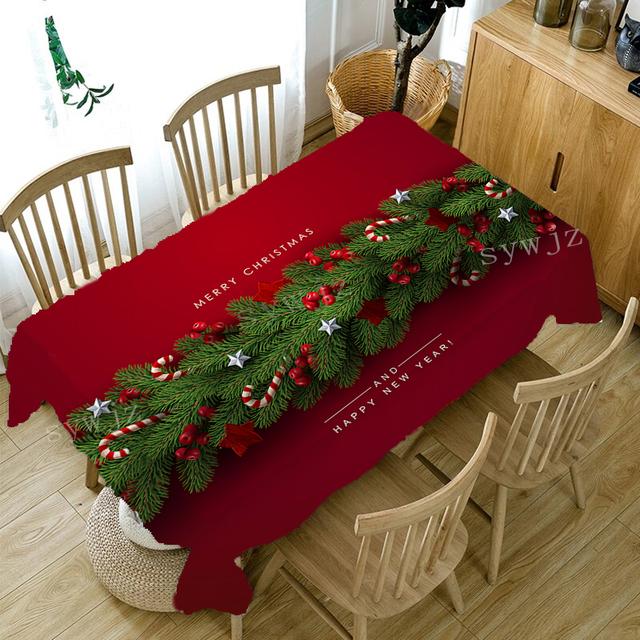 Christmas Snowflake Elk Tablecloth Antifouling Wedding Party Table Christmas Decoration Rectangular Coffee Table Tablecloth