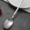 Stainless Steel Spoon Creative Color Korean  Household Thick Rice Spoon Spoon Spoon Spoon Soup Spoon Big Round Spoon
