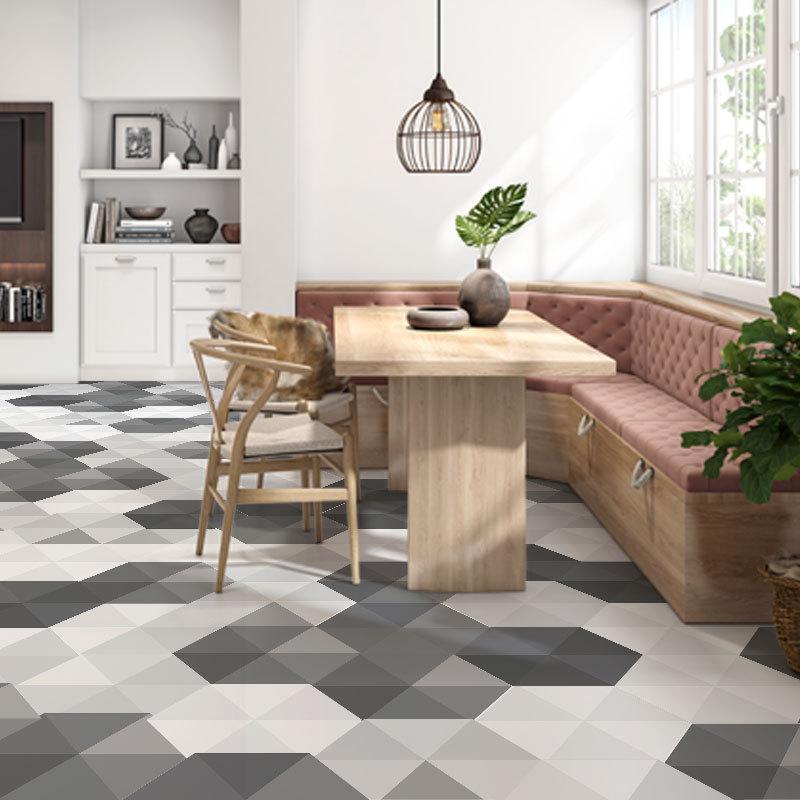 50Pcs Grey and White Marble Wood Bohemian Peel and Stick Self-Adhesive Hexagon Tile Stickers for Home Cabinet Kitchen Living Room Wall