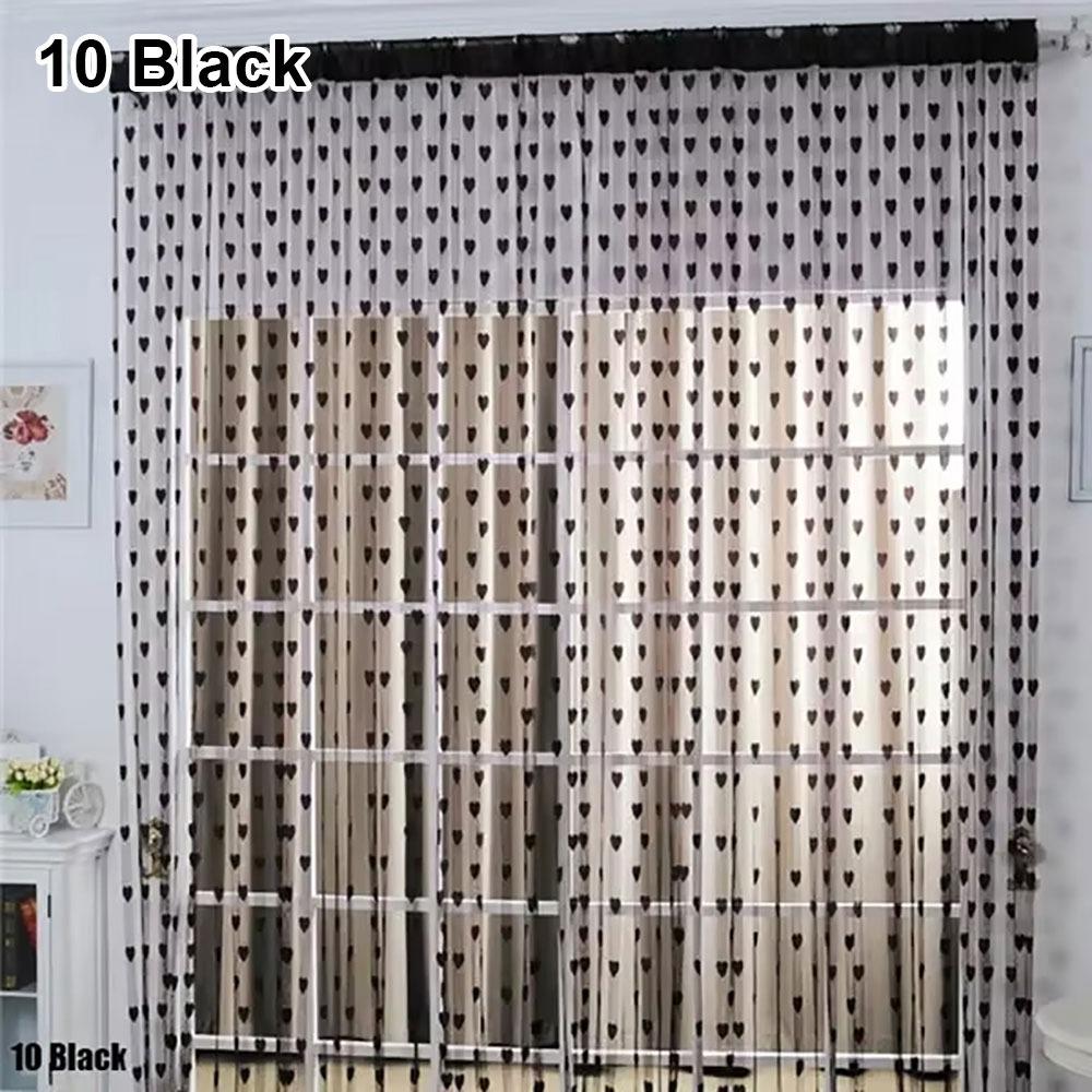 

1 шт. Романтическая занавеска из нитей с узором любви для гостиной, украшение для дома 10 Black