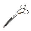 6" DMX-31 Premium Hairdressing Scissors Set: Straight, Serrated, Thinning Shears - Little Golden Tiger 7H