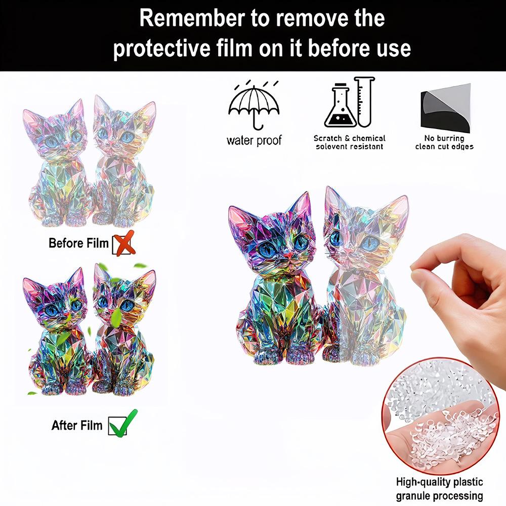 Colorful, Two Kittens, Home Living Room Decoration, Study Decoration, Acrylic, Desktop Decoration, Decorations, Gift Giving