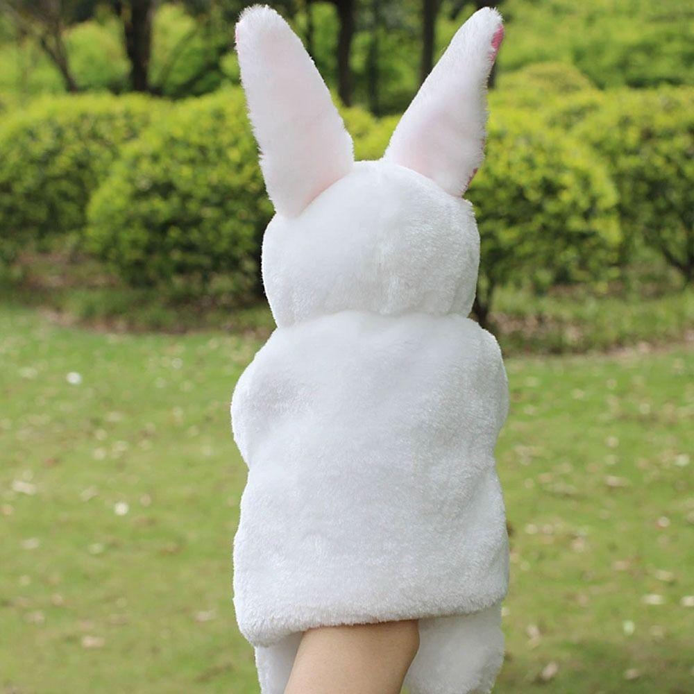 Stuffed Animal Bunny Hand Puppet Plush Rabbit  Learning Toys   Children