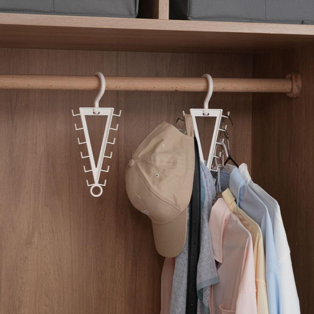 Wall Mounted Double Sided Hanger Rotatable Multi Hook Organizer New V Shaped Hanger for Wardrobe