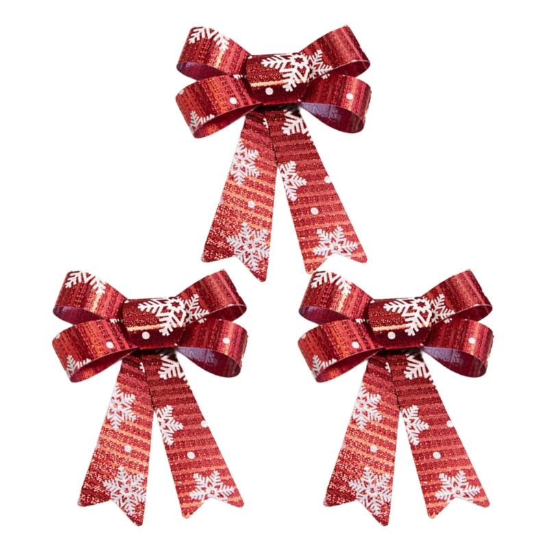 

3Pcs Multipurpose Seasonal Cabinet Bowknot Decoration Create a Warm Festival Ambiences Home This Christmas Ornament