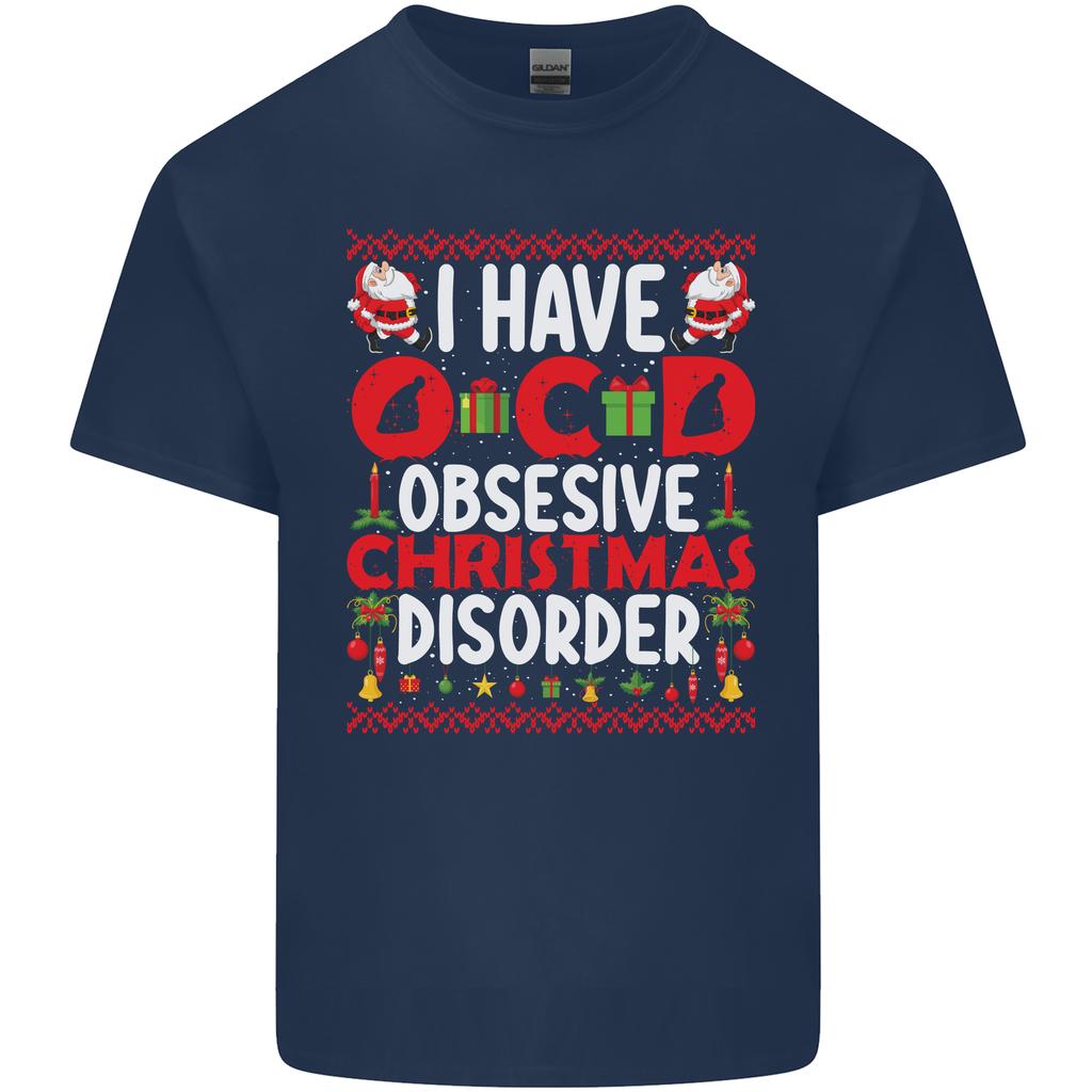 Christmas OCD Funny Xmas Unisexs Light Cotton TShirt