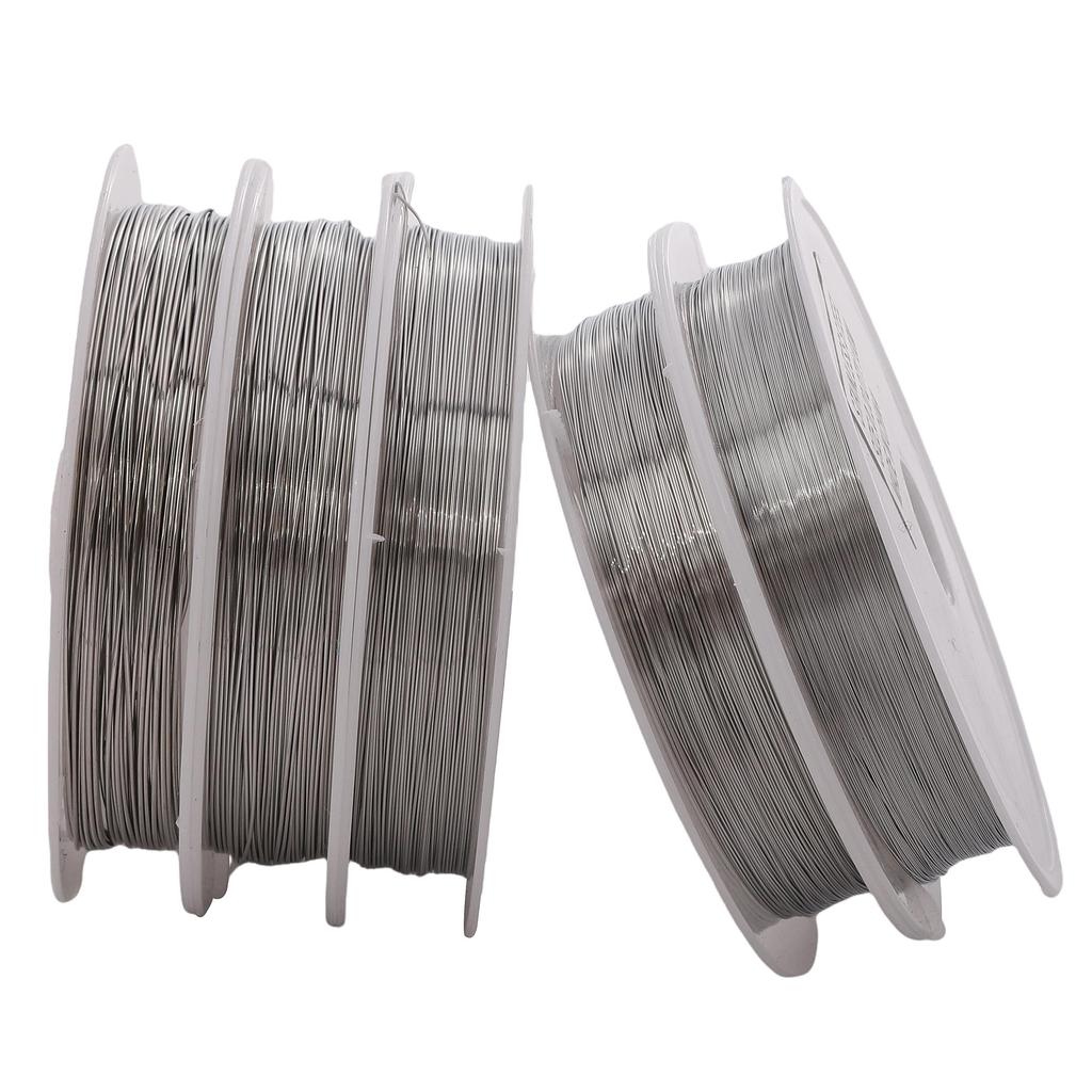 25-13 Meter Edelstahldraht zum Auffädeln von Perlen DIY Basteln Schmuckkordel Schnur Zubehör