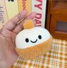 Cute Japanese Bun Food Doll Plush Keychain Backpack Decor Pendant Cartoon Soft Plush Bread Children Birthday Gift Keyring
