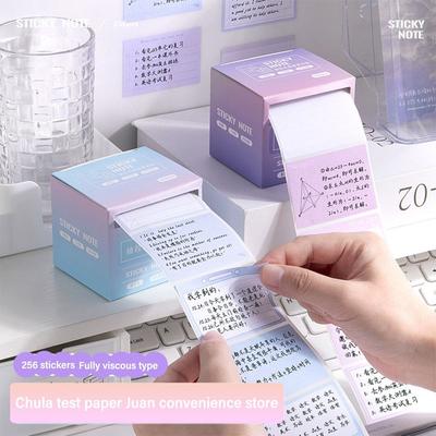 256 PCS/Set DIY Memo Pad Gradient Color Scrapbook Sticker Study Sticky Note  School Office Supplies