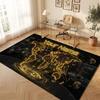 City Cyberpunk Theme Crystal Velvet Floor Rug Personalized Custom Name Text Warm Carpet Home Decoration