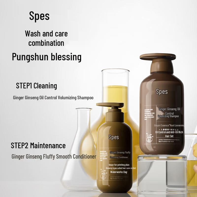 Spēs Ginger Ginseng Hair & Body Wash Set