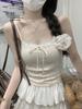 Koreanisches Sommer-Schlankheits-Bustier mit Spitzenbesatz und Polsterung