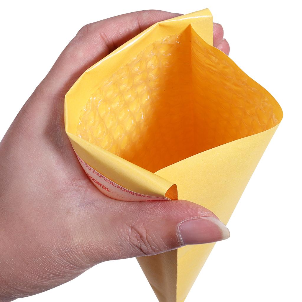 10-20pcs Yellow Kraft Paper Bubble Envelopes Bags Mailers Cushioning Padded Envelopes With Bubble For Shipping Mailing Packaging