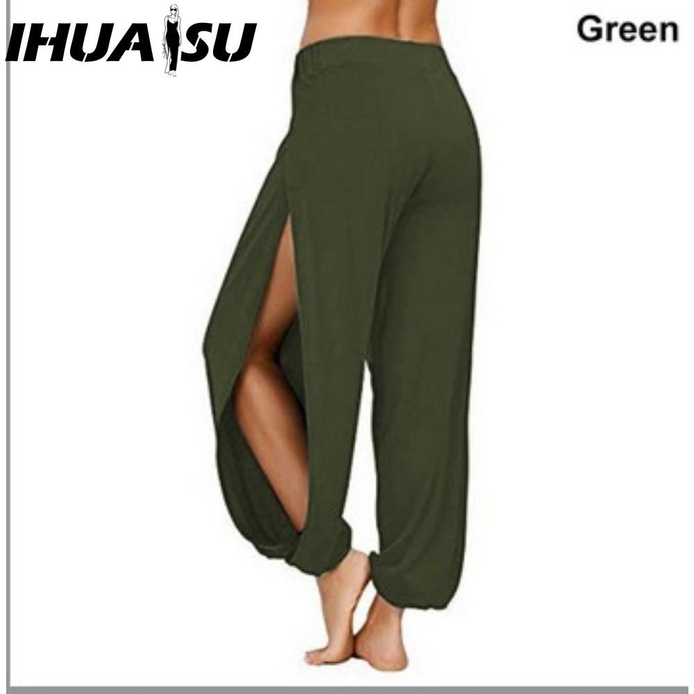 

IHUASU Женские Модные Повседневные Однотонные Брюки и Капри с Принтом XL зелёный