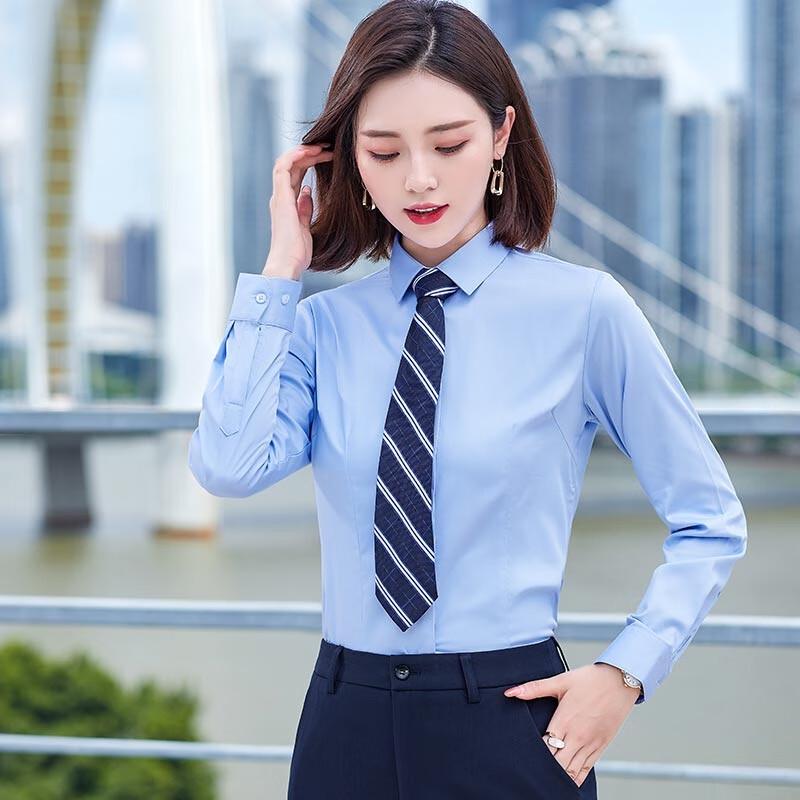 Trolman Unisex Stretch Anti-Wrinkle Business Long Sleeve Shirt