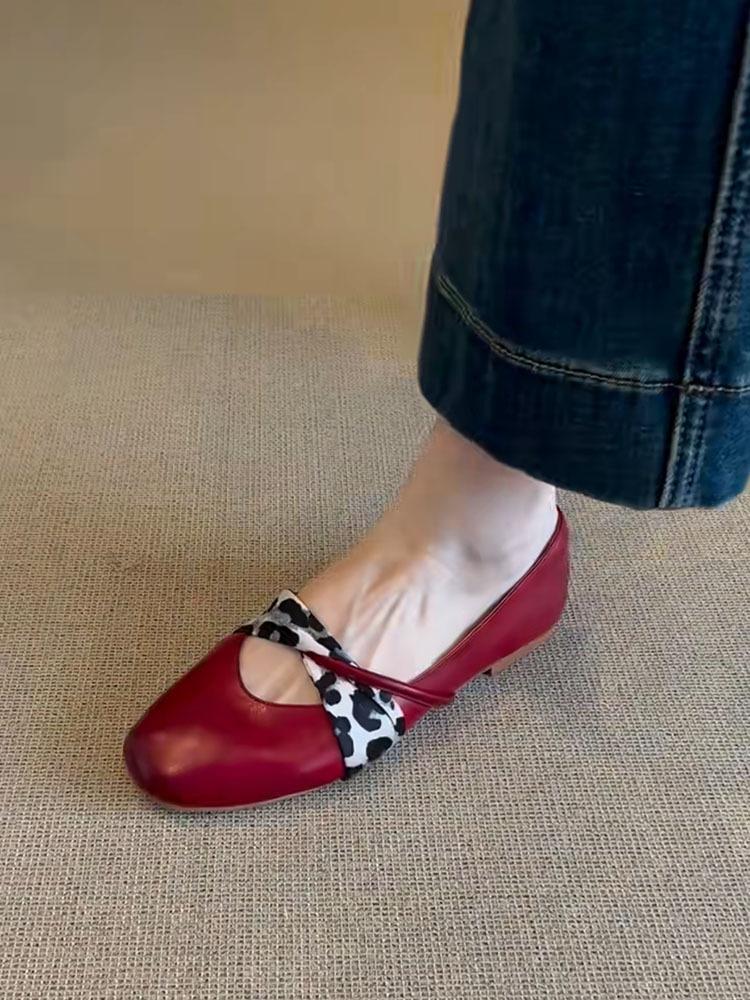 Sheepskin Version~ Leather Soft Flat-soled Small Leather Shoes Women's 2025 New Versatile Casual Commuter Mary Jane Shoes Single Shoes