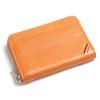 Leather Craftsman Dualline Small Mini Genuine Tochigi DU023 CA (Dualline) Men's Zip-Around Wallet, Leather, (Caramel)