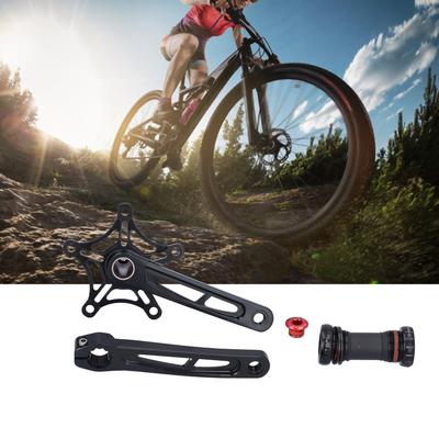 Road Bike   130BCD Crankset Folding Bike Aluminum Alloy Hollow Crank Arm Set(Black )