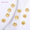 6MM Brass Beads Cap Spacer Beads 18K Gold Plated Round Bead Caps For Jewelry Making,Caps For Beads,DIY Bracelet Accessories