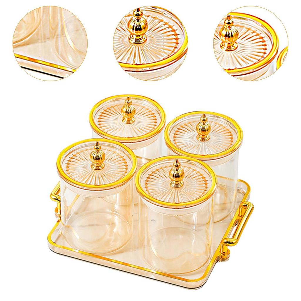 Dry Fruit Tray with Lid Snack Candy Dish Appetizer Tray Kitchen Spice Jars for Dining Room Kitchen Holiday Living Room Home