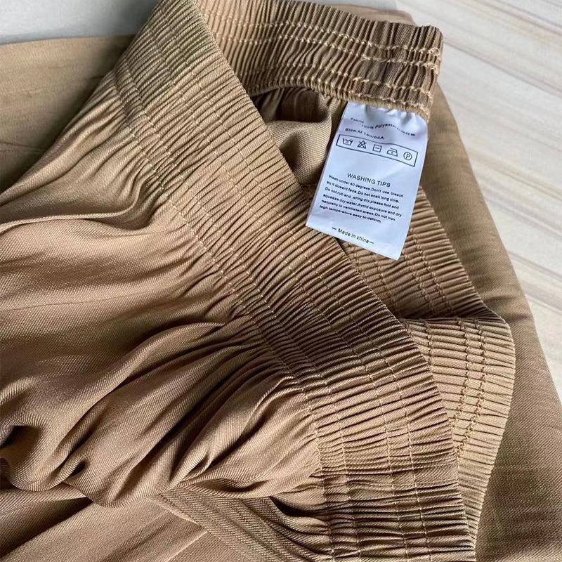 

Летние тонкие свободные брюки простого покроя из ледяного шелка, женские повседневные спортивные брюки с высокой талией и защитой от солнца L