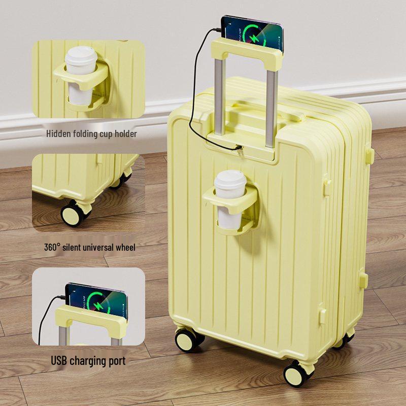 Durable 20-inch Silent Trolley Suitcase for Women and Men