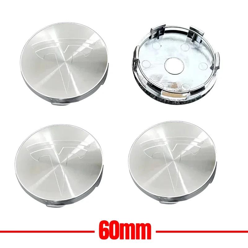 

4pcs 60mm Tesla Hub Cap Center Cap Logo High Quality Sticker for Tesla Model 3 Y S X Personalized Car Sticker Car Accessories 60mm