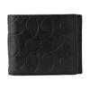 Coach 3 In 1 Wallet 11 Embossed Monogram Print Folded Short Solid Color Leather Wallet Card Holder Men Wallet Black C1231-BLK