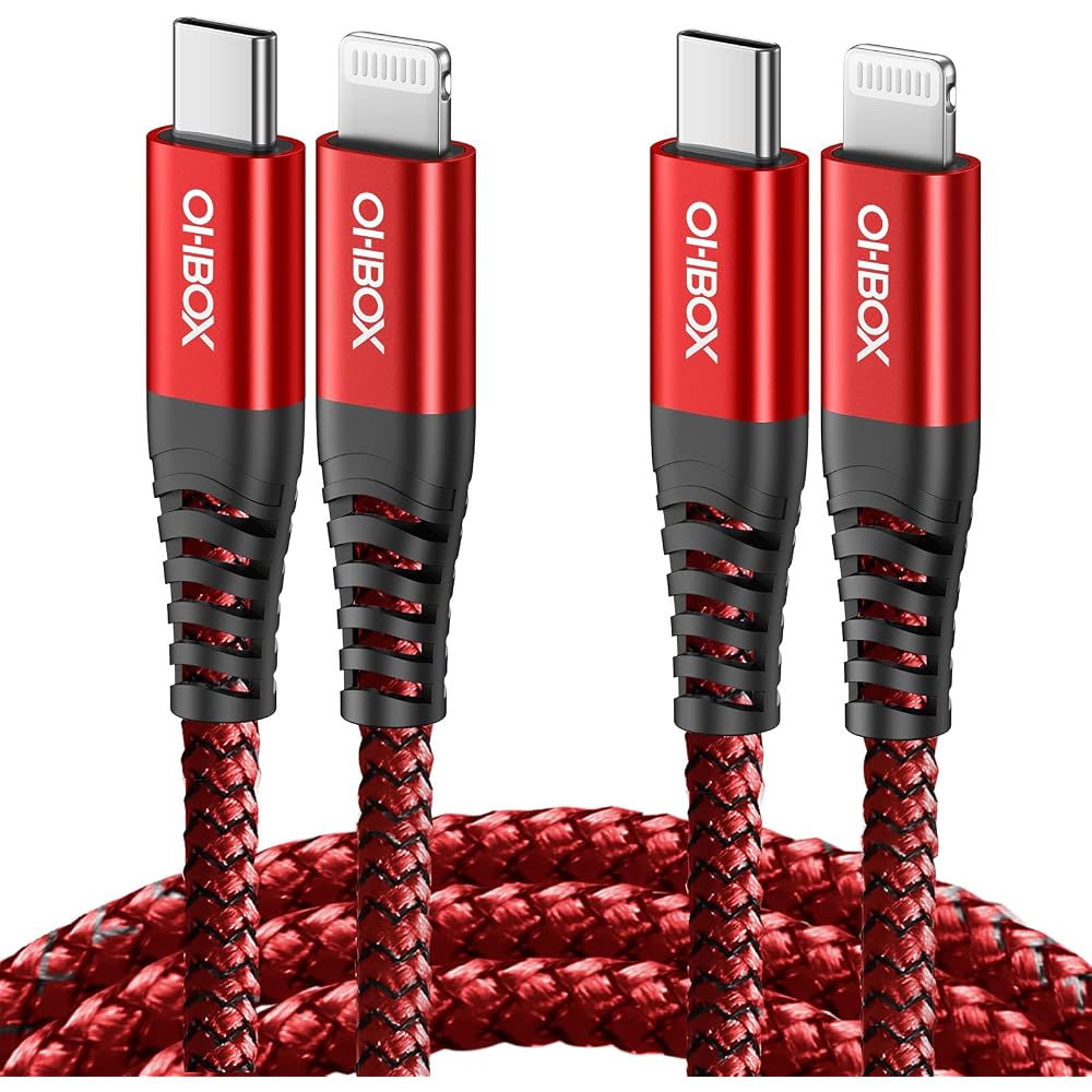 USB-C Lightning Cable, Type C Lightning Cable, MFi Certified, PD Compatible, Fast Charging, 2M, 2...