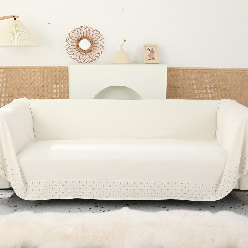 Four Seasons Waterproof Solid Color Cut Velvet Sofa Cover Towel Simple Non-Slip Urine-Proof Anti-Dirty Sofa Towel Covers