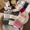 Chaussettes en Laine Mi-Mollet Fair Isle Bonhomme de Neige pour Femmes, Chaudes pour l'Hiver et Noël, Style Rétro Japonais.