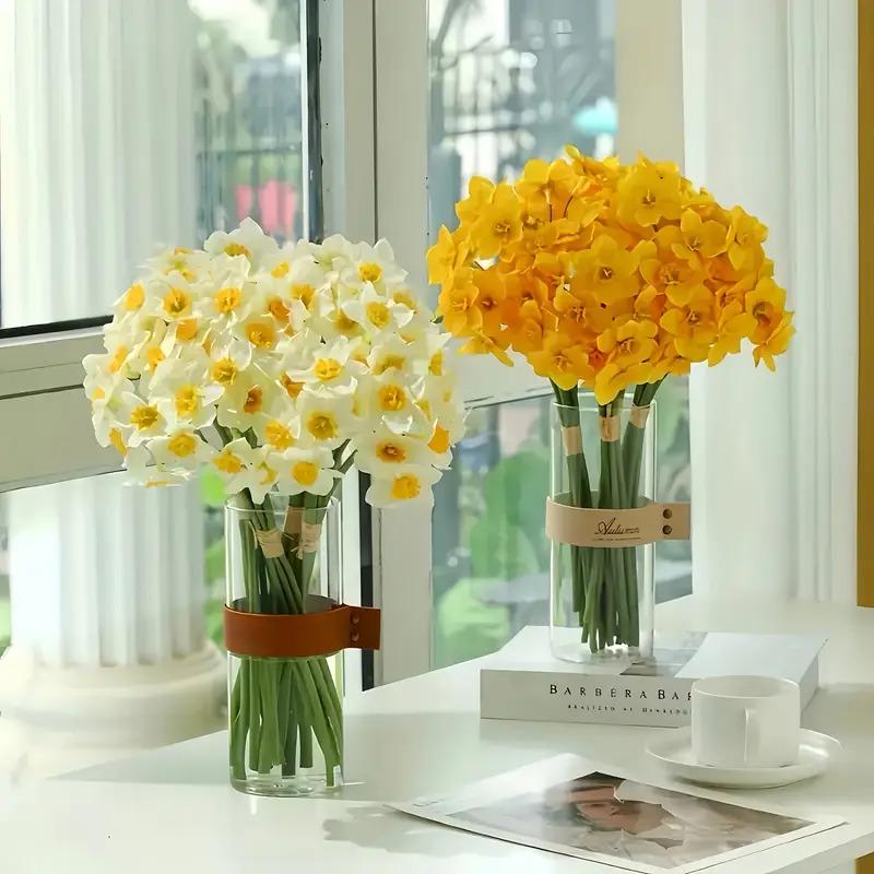 Top Quality DIY Pastoral Style Narcissus Bouquet Fake Flowers Artificial Flowers Living Room Decoration Table Flowers Indoor