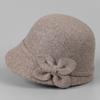 Wool Mother Equestrian Hat Women Autumn and Winter Warm In the Elderly Advanced Sense Show Face Small Elegant Temperament Basin Hat