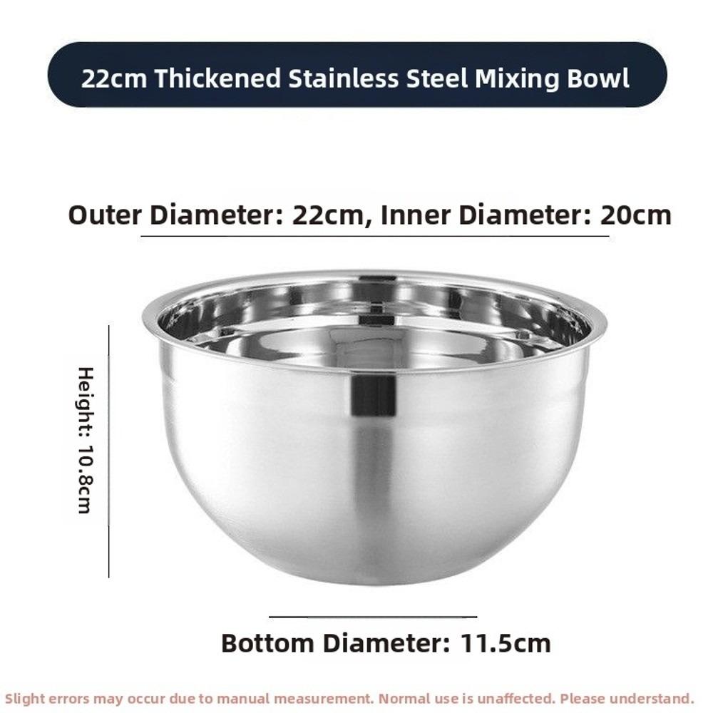 Gifts Stainless Steel Mixing Bowl Thickened Large Capacity Baking Fruit Salad Bowls Cold Vegetable Bowl Food Mixing Container