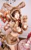Malymoon Bunny Girl Costume Set Halloween Bunny Plush Gingham Idol 9960 8-Piece (Brown), Ears, Fur, Check, Ribbon, Costume, Malymoon, (Brown)