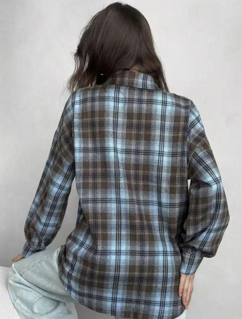 Cross2026 Damen Neue Mode karierte Hemdjacke für Frühling und Herbst