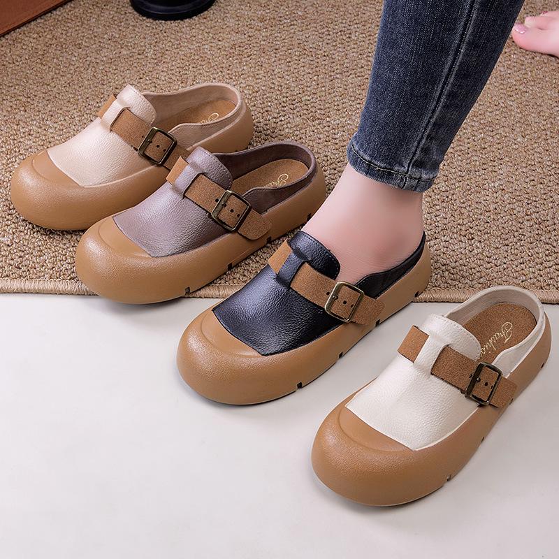 Women's Versatile Closed-Toe Non-Slip Thick Sole Autumn Sandals & Slippers