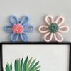 Handmade Woven Flower Wall Decoration, Multiple ColorCotton Rope Floral Decoration Nursery Artwork