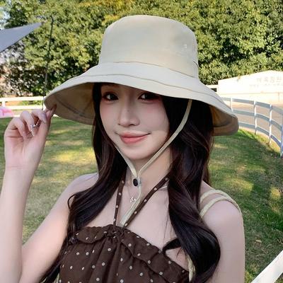 Outdoor Hiking Bucket Hat for Women, Suitable for Summer, Can Be Tied Into a Ponytail, Versatile for Outdoor Cycling, UV Protection Sun Hat