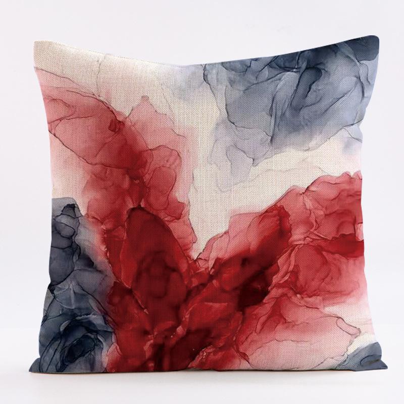 Home Decor Abstract Ink Stained Pattern Throw Pillow Covers Pattern Cushion Cover Suitable for Sofa Bedroom Car Pillow Cover