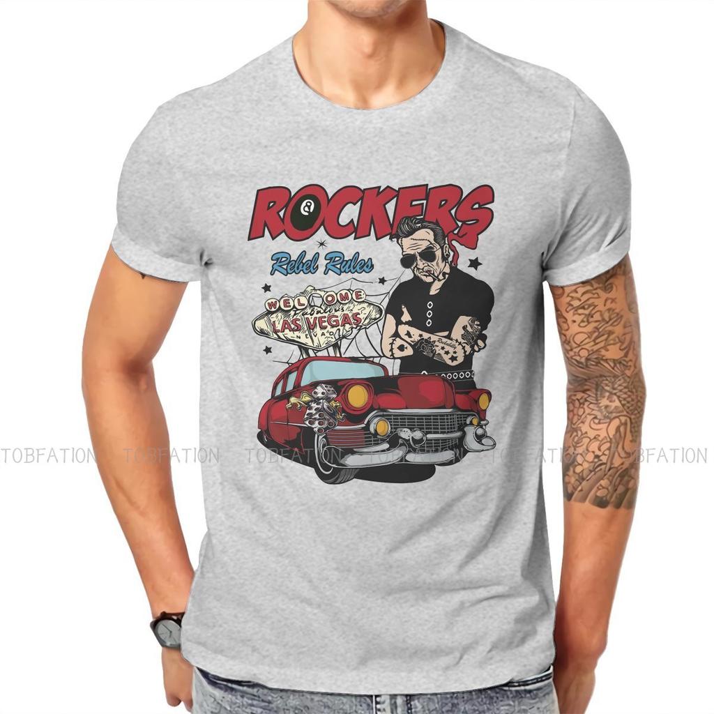 ZX 50s Rockabilly Sock Hop Rock and Roll Vintage Doo Wop 60s Rocker T Shirt Grunge High Quality Tshirt Oversized ONeck Men Clothes