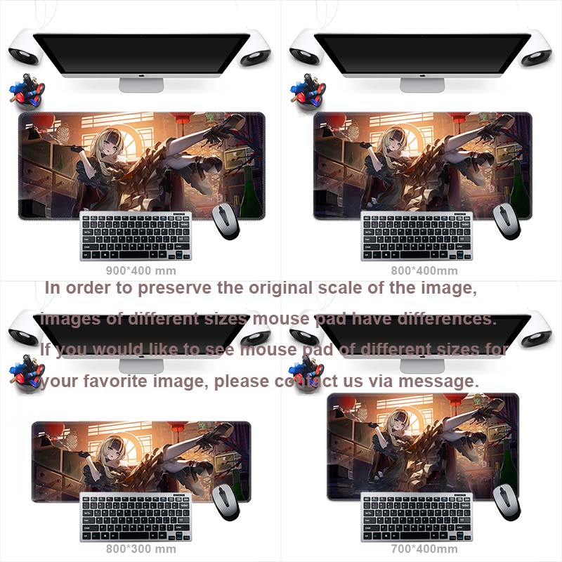 Gamer Large Mouse Pad Kawii Virtual Idol Rubber Mouse Mat Anime Girls J_Juufuutei R_Raden HD Mousepad Non-Slip Keyboard Pad