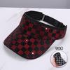 Source spot checkerboard hot diamond baseball cap women's summer daily versatile face small high ponytail cap